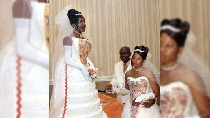 A picture containing person, wedding, curtain

Description automatically generated